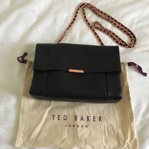 Ted Baker Black with Rose Gold Crossbody Purse